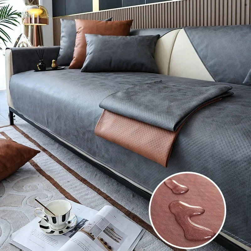 Decor Cedar Talia Tech Fabric Sofa Cover lifestyle product image for stretch sofa cover in United States - A4 / 110x210cm 1pc