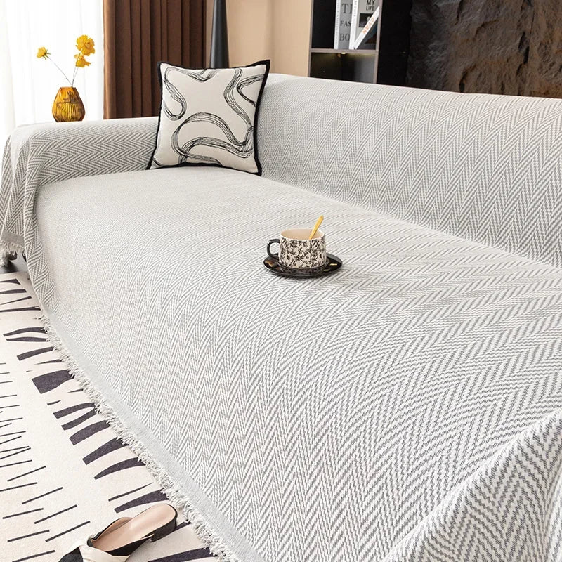 Decor Cedar Bergen Chenille Sofa Throw Cover sofa throw cover in United States - color and texture view 3