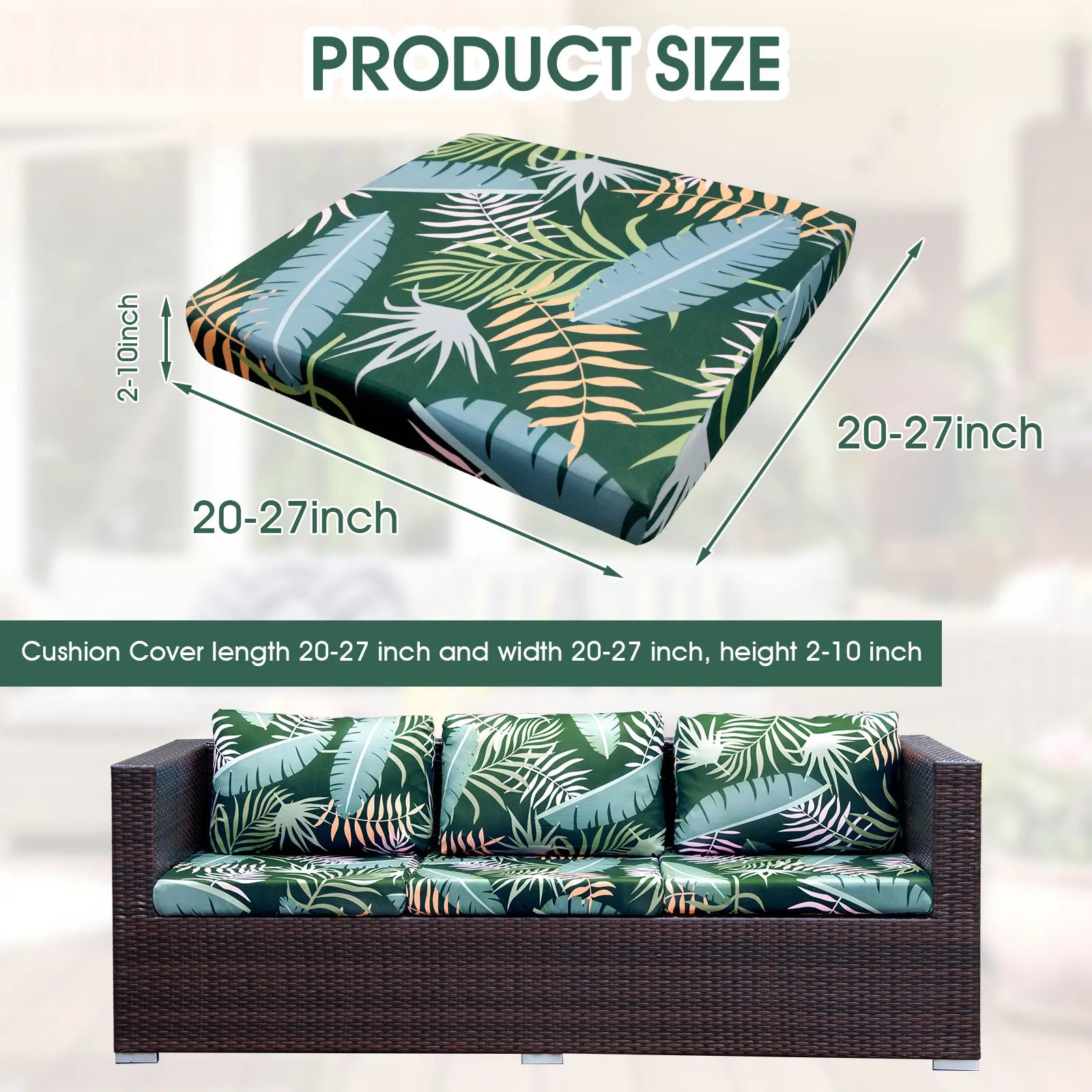 Decor Cedar Avalon Outdoor Patio Cushion Covers outdoor sofa cover in United States - color and texture view 3