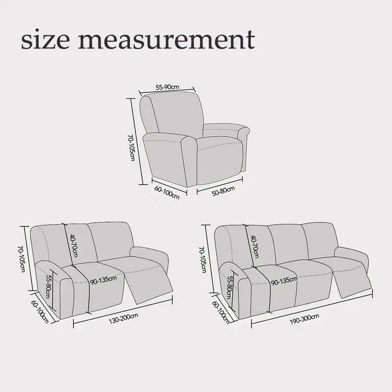 Decor Cedar Nero Water Resistant Recliner Sofa Cover lifestyle product image for water resistant recliner cover in United States - 7 color, 1 size