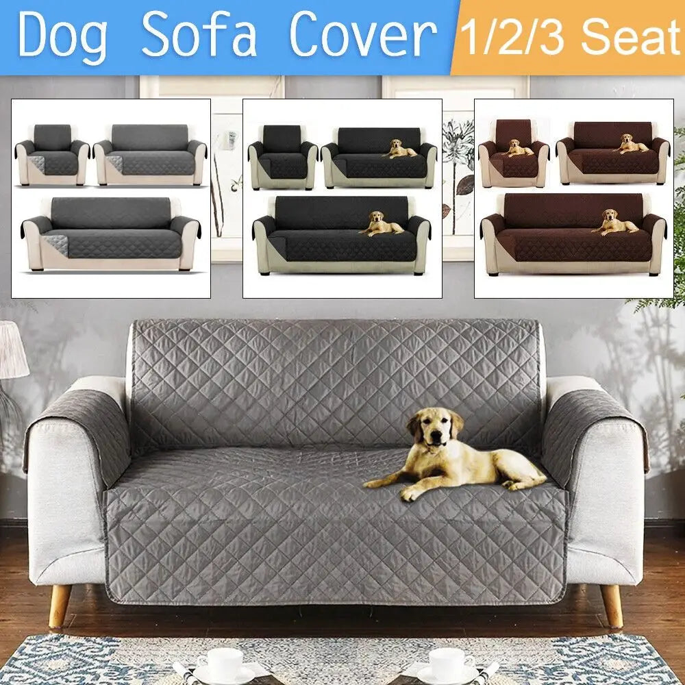 Decor Cedar Quinn Water Resistant Quilted Sofa Cover lifestyle product image for water resistant sofa cover in United States - gray / 2seat