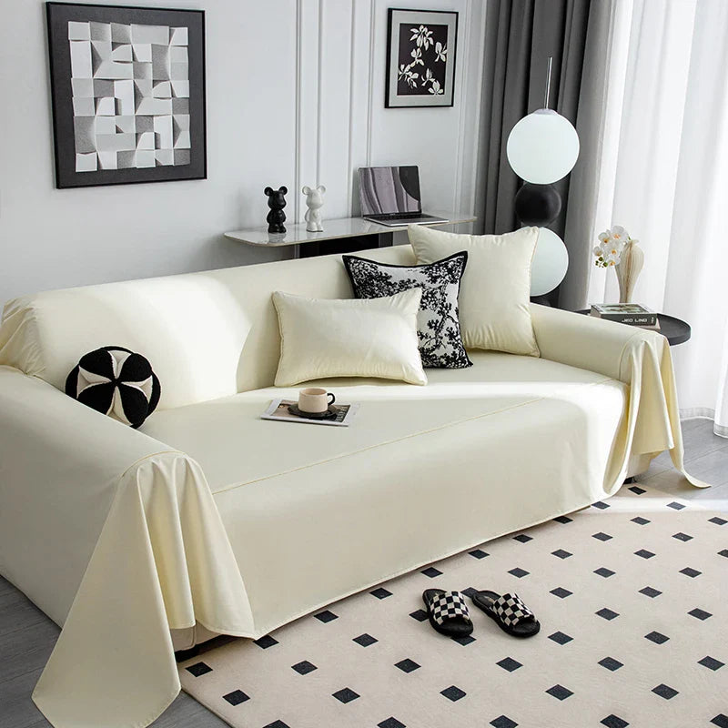 Decor Cedar Nero Water Resistant Leather Sofa Cover stretch sofa cover in United States - color and texture view 3 - 180x200cm size