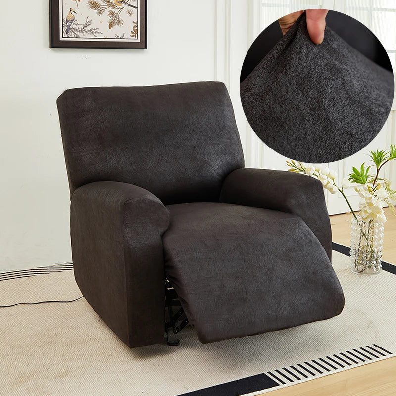 Decor Cedar Nero Water Resistant Recliner Sofa Cover lifestyle product image for water resistant recliner cover in United States - 3 color, 3 size