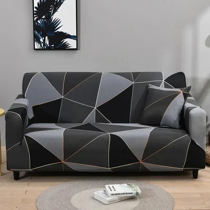 Decor Cedar Celeste Floral Stretch Sofa Cover lifestyle product image for stretch sofa cover in United States - 11 color, 1 size