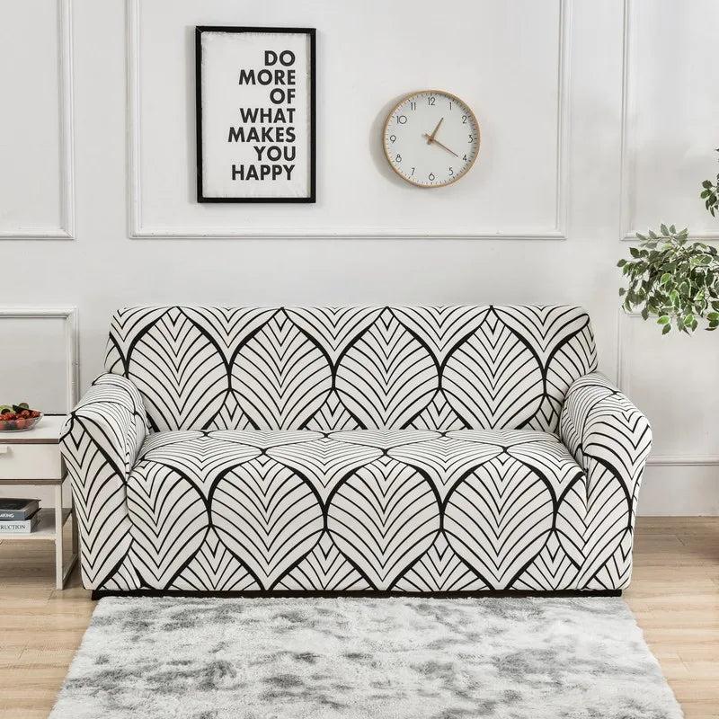 Decor Cedar Celeste Floral Stretch Sofa Cover lifestyle product image for stretch sofa cover in United States - 03 color, 1 size