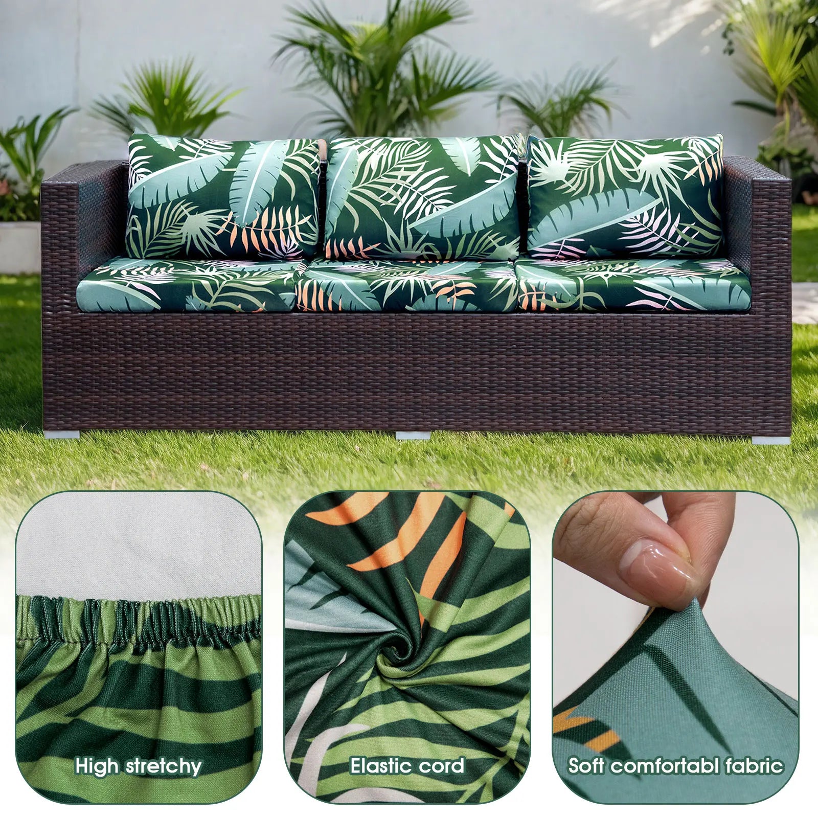 Decor Cedar Avalon Outdoor Patio Cushion Covers outdoor sofa cover in United States - color and texture view 2