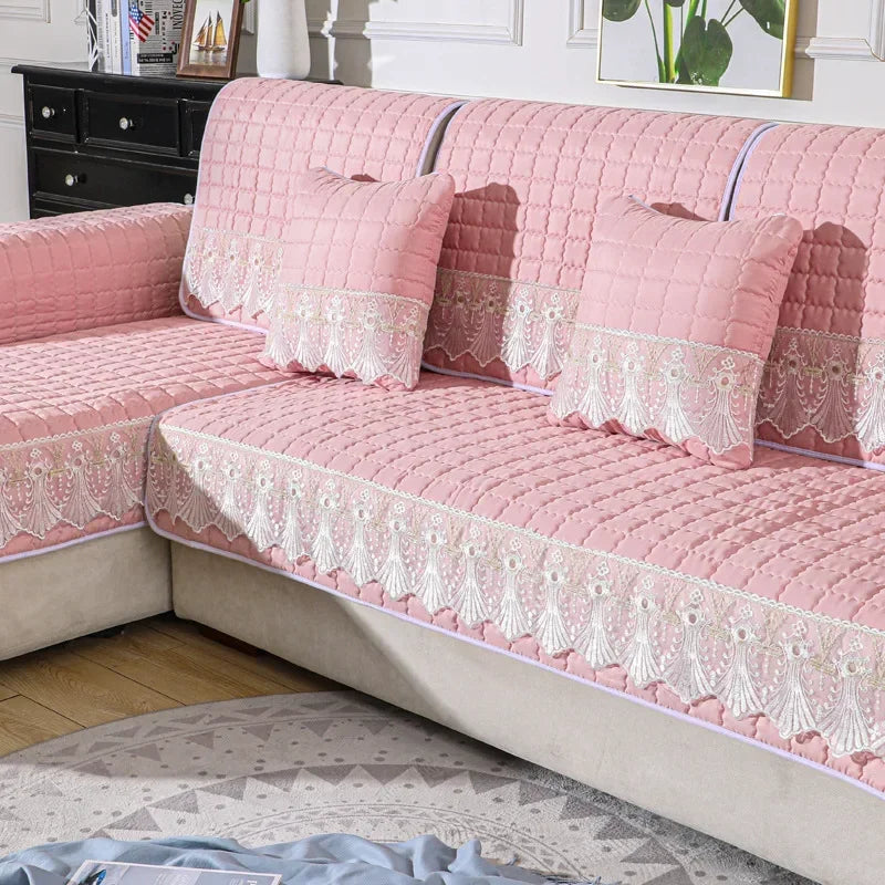 Decor Cedar Willow Brushed Sofa Seat Cover lifestyle product image for sofa cushion cover in United States - beige / 90x70cm 1pc