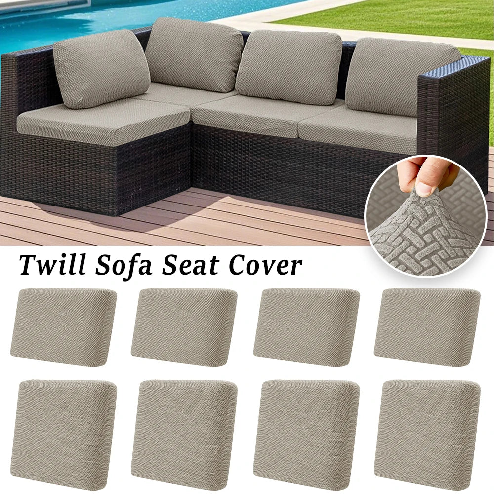 Decor Cedar Terrigal Patio Sofa Seat Cover lifestyle product image for weather resistant sofa cushion cover in United States - Green / Plus Size (XL)-1pc