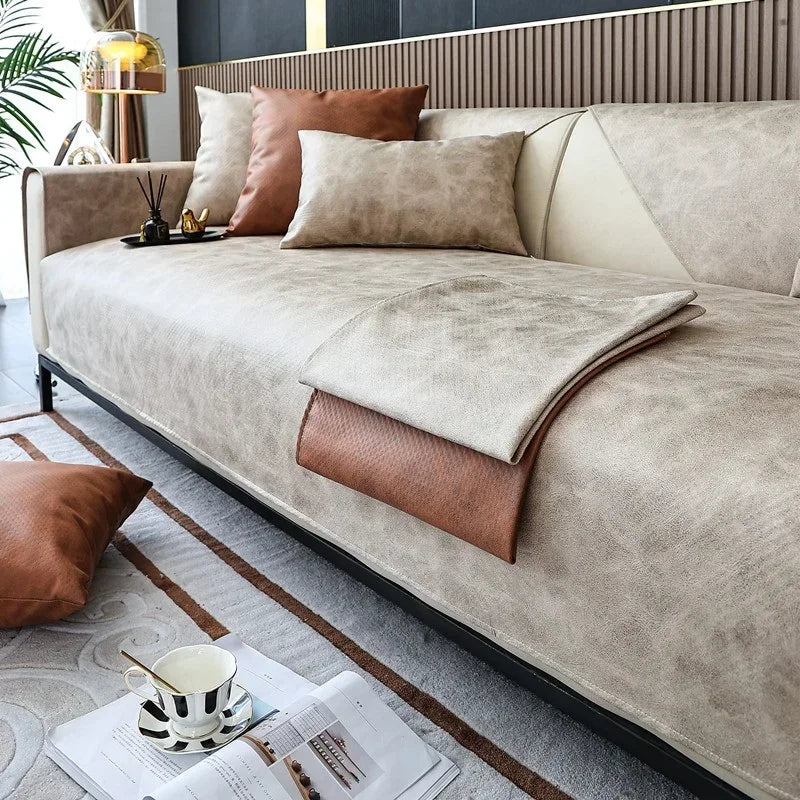 Decor Cedar Talia Tech Fabric Sofa Cover lifestyle product image for stretch sofa cover in United States - A4 / 110x110cm 1pc