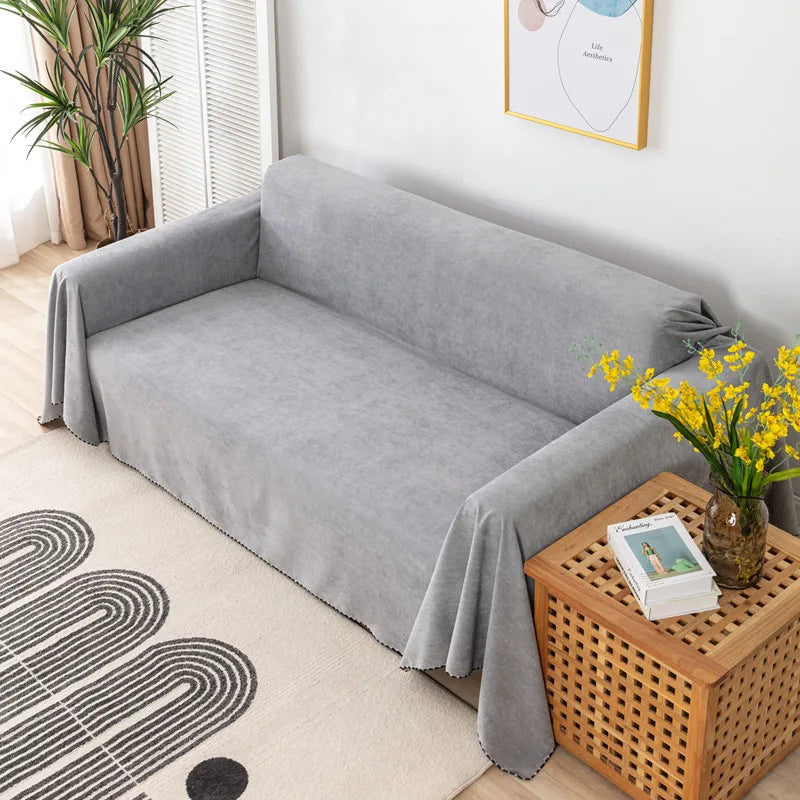 Decor Cedar Slate Water Resistant Sofa Blanket Cover lifestyle product image for water resistant sofa throw cover in United States