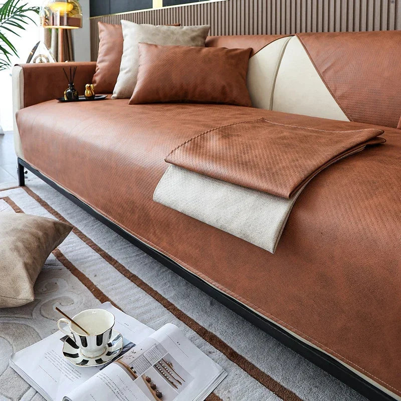 Decor Cedar Talia Tech Fabric Sofa Cover lifestyle product image for stretch sofa cover in United States - A1 / 110x160cm 1pc