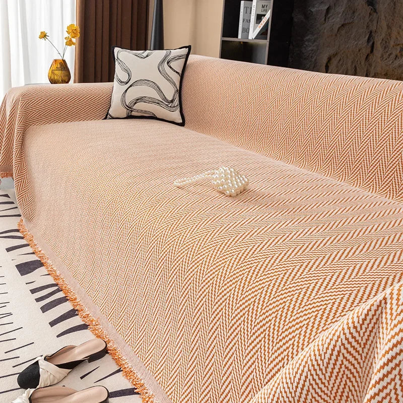Decor Cedar Bergen Chenille Sofa Throw Cover sofa throw cover in United States - color and texture view 2