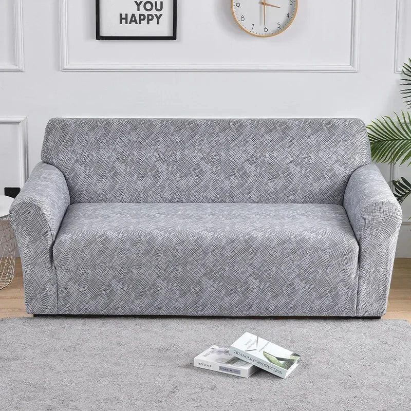 Decor Cedar Celeste Floral Stretch Sofa Cover lifestyle product image for stretch sofa cover in United States - 22 color, 1 size