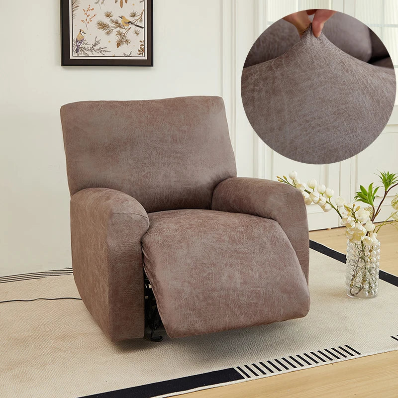 Decor Cedar Nero Water Resistant Recliner Sofa Cover lifestyle product image for water resistant recliner cover in United States - 8 color, 3 size