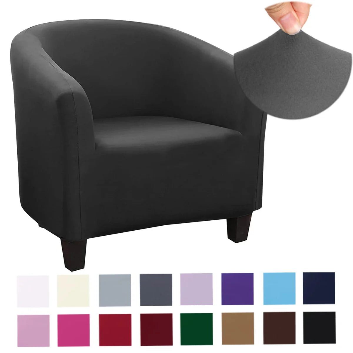 Decor Cedar Monaco Stretch Club Chair Slipcover lifestyle product image for stretch chair cover in United States