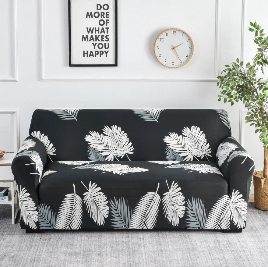 Decor Cedar Celeste Floral Stretch Sofa Cover stretch sofa cover in United States - color and texture view 3