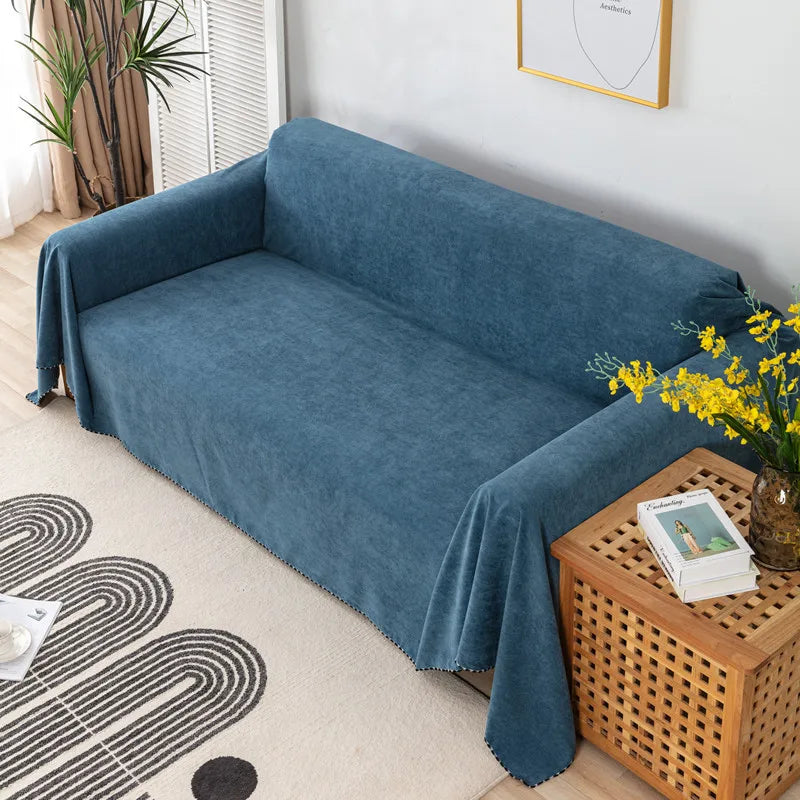 Decor Cedar Slate Water Resistant Sofa Blanket Cover lifestyle product image for water resistant sofa throw cover in United States