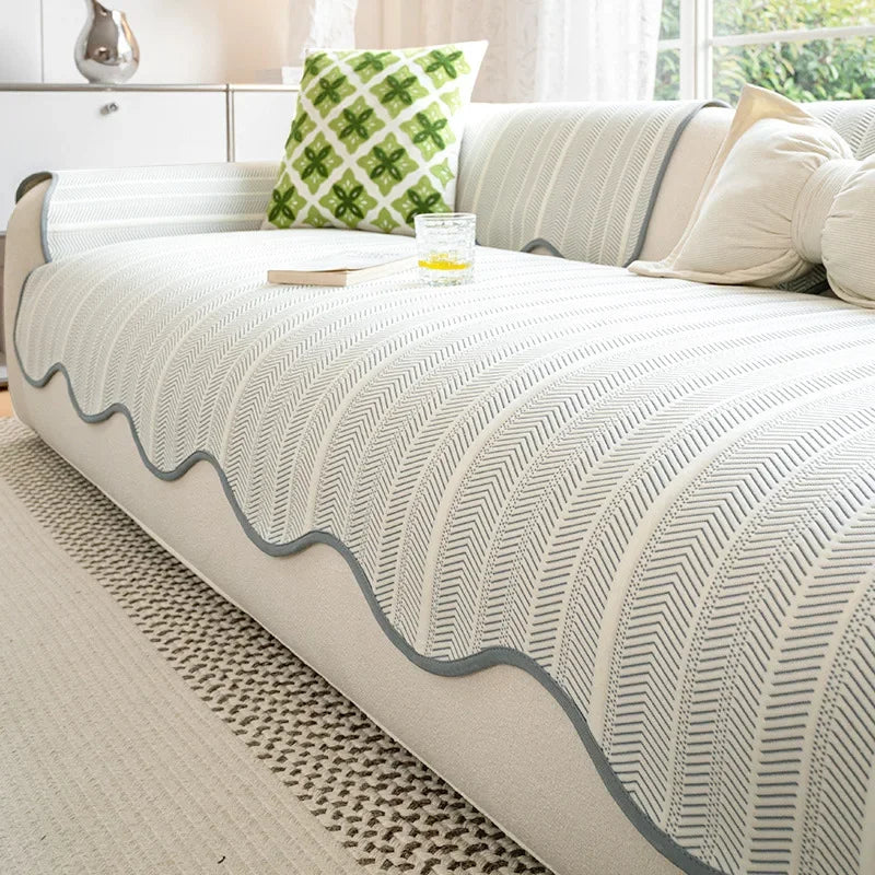 Decor Cedar Breeze Summer Cool Sofa Cover stretch sofa cover in United States - color and texture view 3