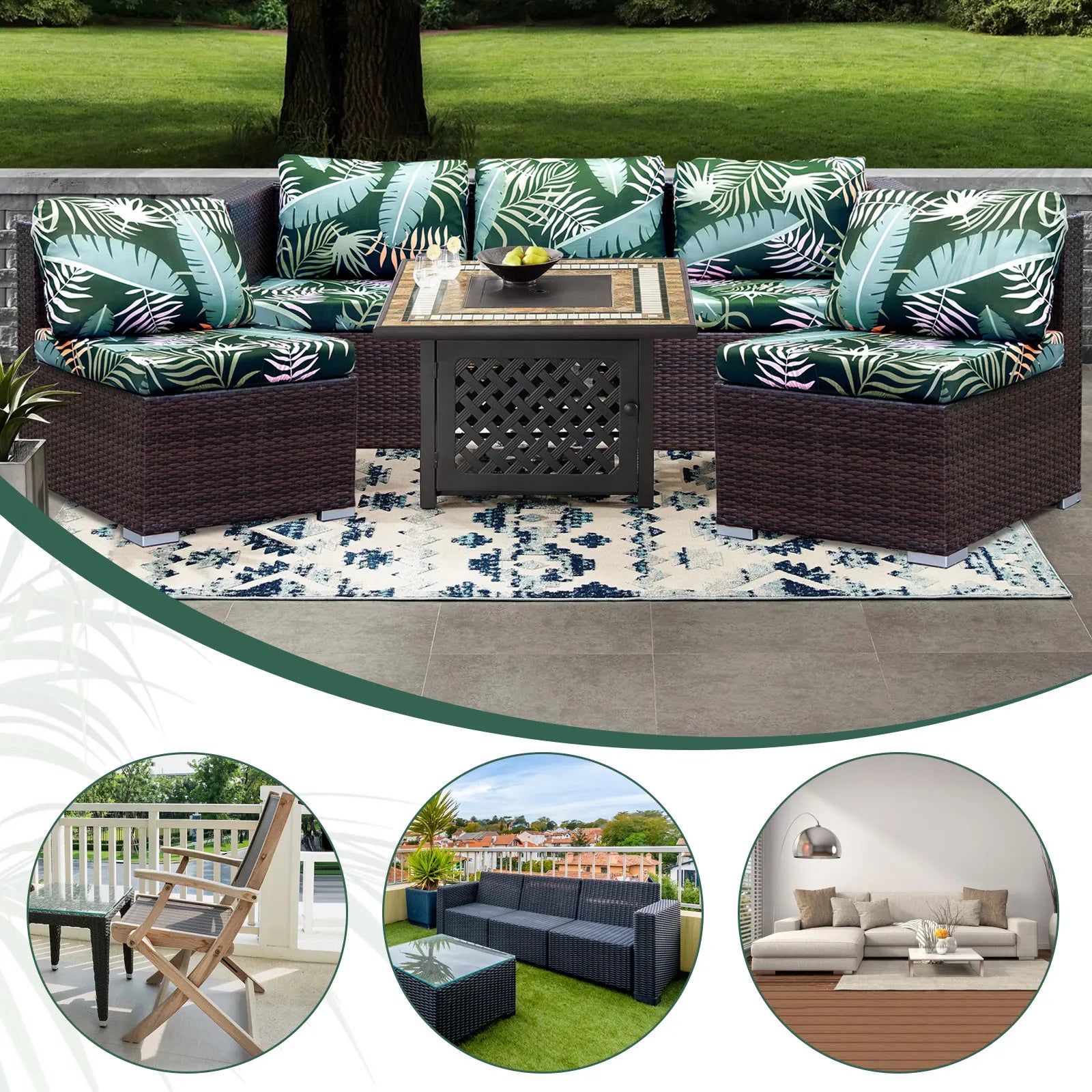 Decor Cedar Avalon Outdoor Patio Cushion Covers outdoor sofa cover in United States - color and texture view 4