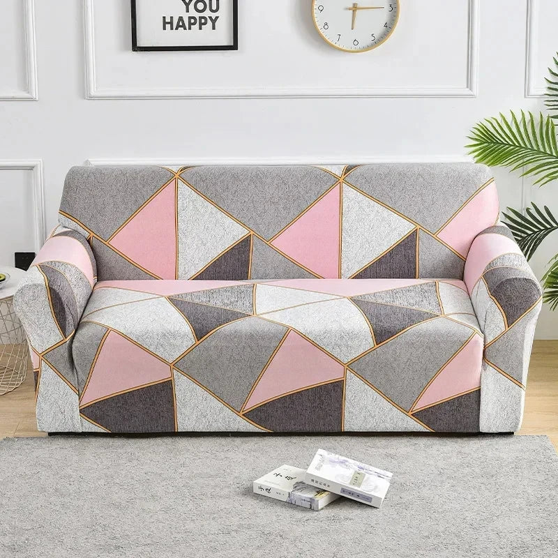 Decor Cedar Celeste Floral Stretch Sofa Cover lifestyle product image for stretch sofa cover in United States - 21 color, 1 size