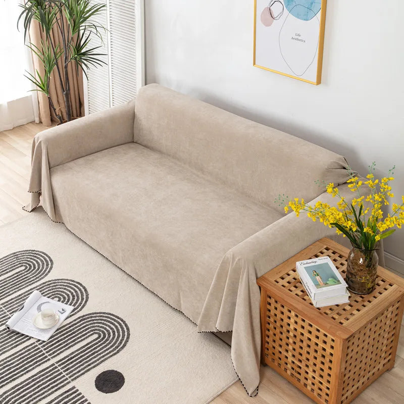 Decor Cedar Slate Water Resistant Sofa Blanket Cover lifestyle product image for water resistant sofa throw cover in United States