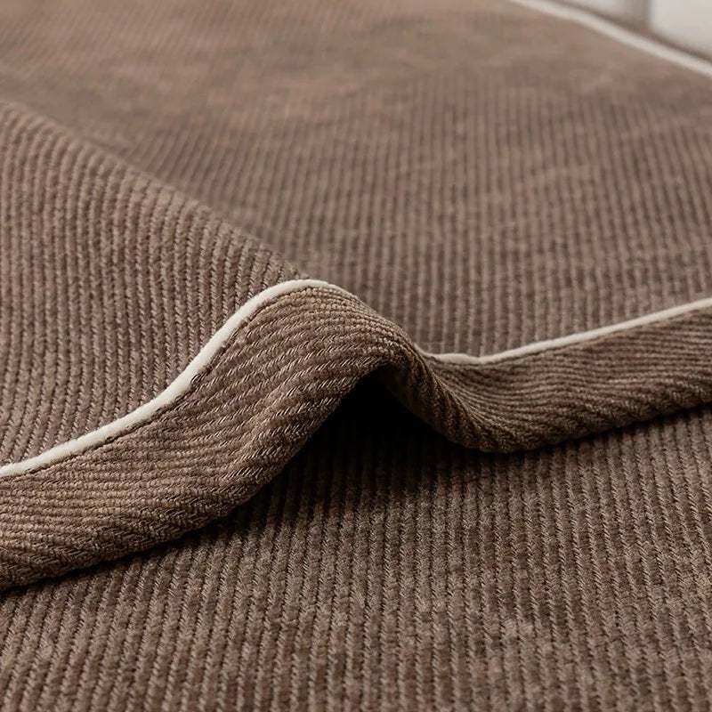 Decor Cedar Geneva Heavy Chenille Sofa Protector lifestyle product image for chenille sofa throw cover in United States - Dark Gray / 90x180cm