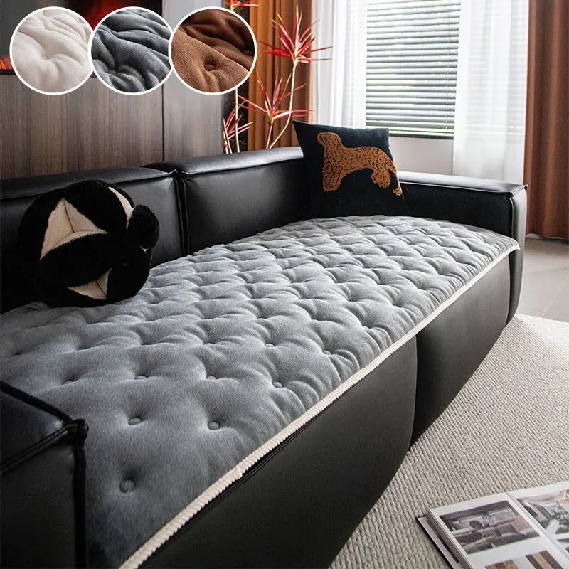 Decor Cedar Solene Flannel Sofa Cushion Pad lifestyle product image for soft plush sofa cushion cover in United States - White / 70X180cm