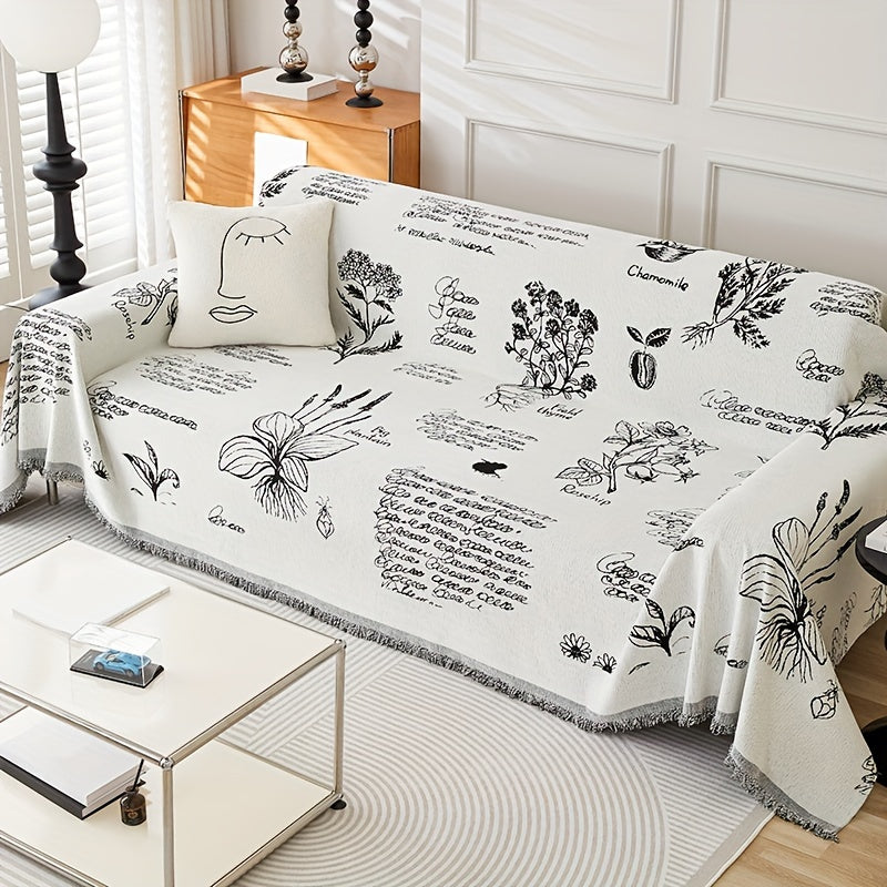 Decor Cedar Aurelia Floral Chenille Sofa Cover stretch sofa cover in United States - color and texture view 3