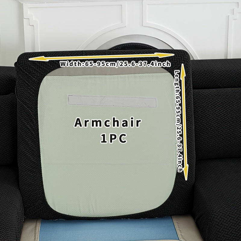 Decor Cedar Ashford Fleece Armchair Cover lifestyle product image for stretch chair cover in United States