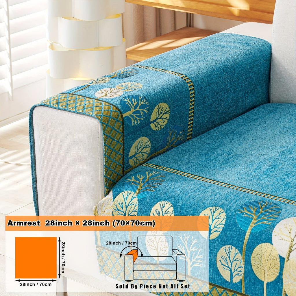 Decor Cedar Moonlit Jacquard Armchair Cover lifestyle product image for boho chair cover in United States