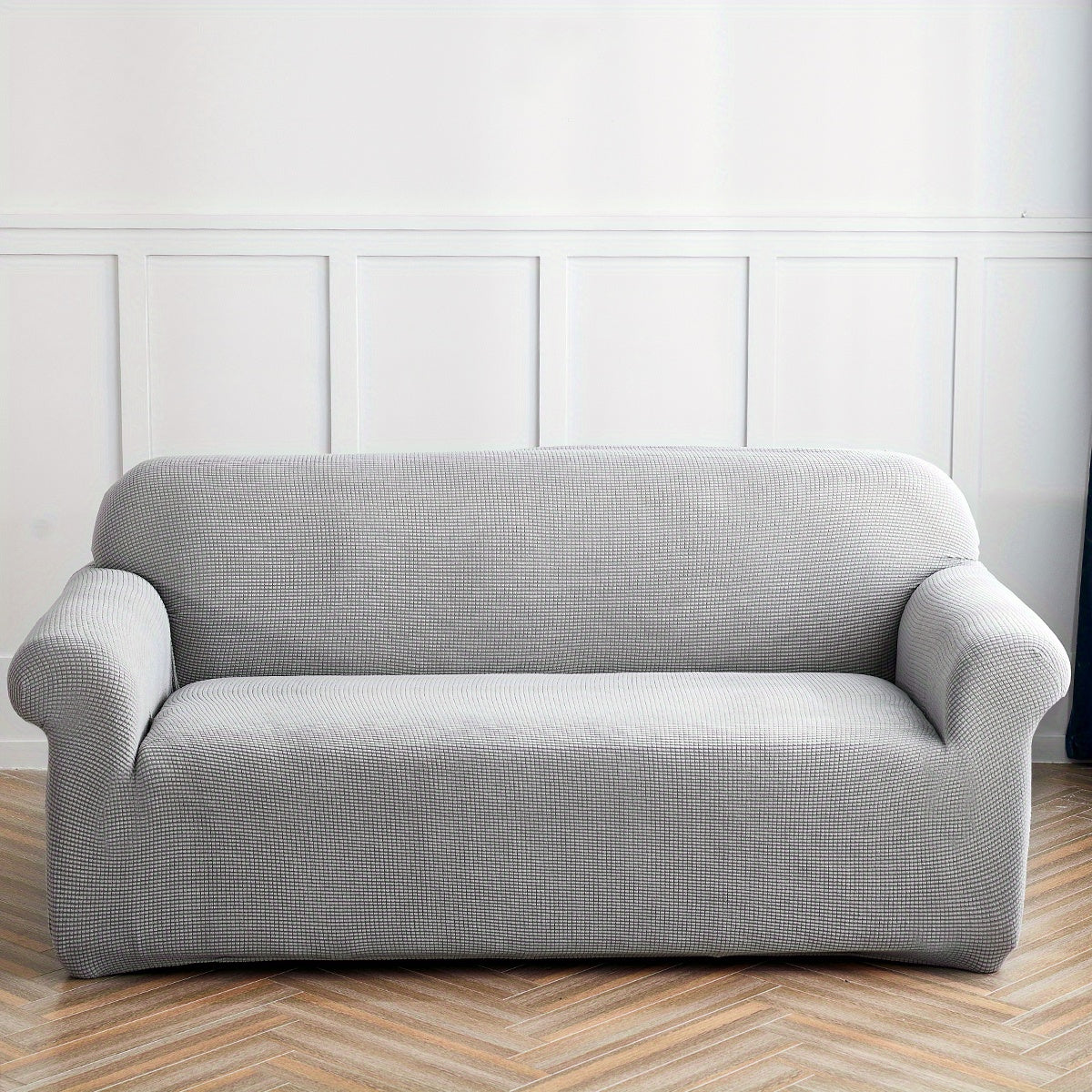 Decor Cedar Calma Plush All Season Sofa Cover lifestyle product image for stretch sofa cover in United States
