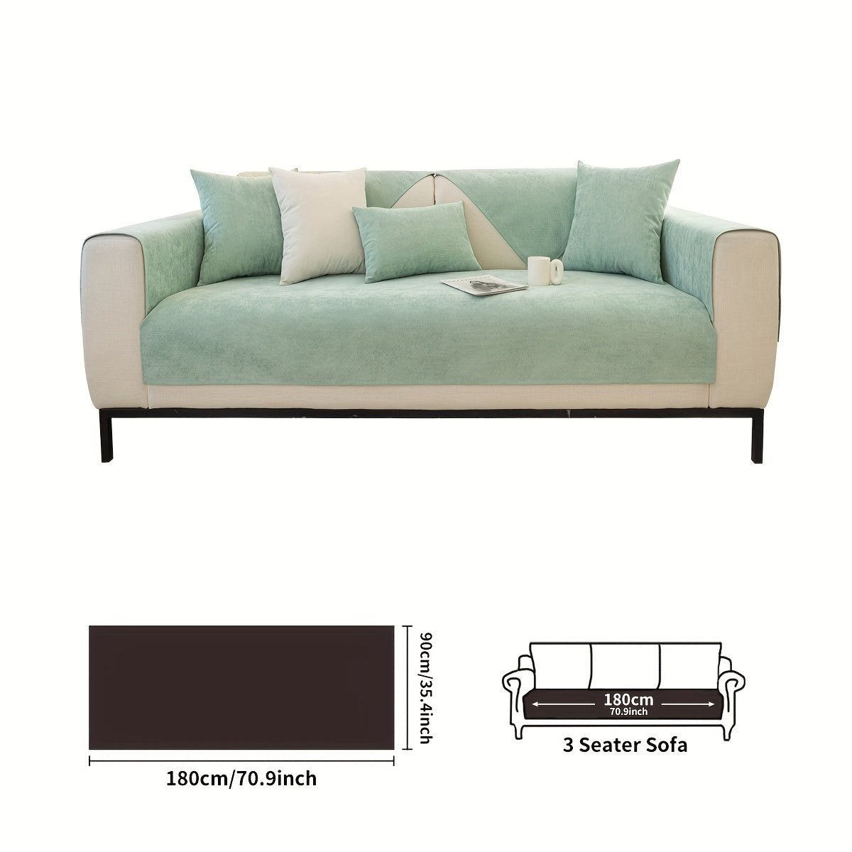 Decor Cedar Haven Pet Friendly Sofa Cover lifestyle product image for stretch sofa cover in United States