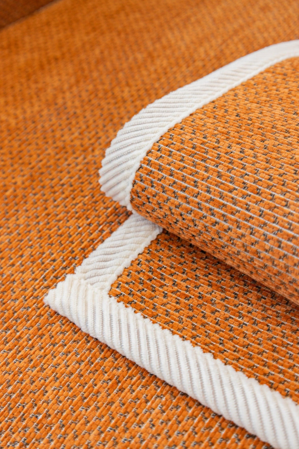 Decor Cedar Alessia Woven Chenille Sofa Seat Cover in Burnt Orange - detail image for chenille sofa cover pieces in United States