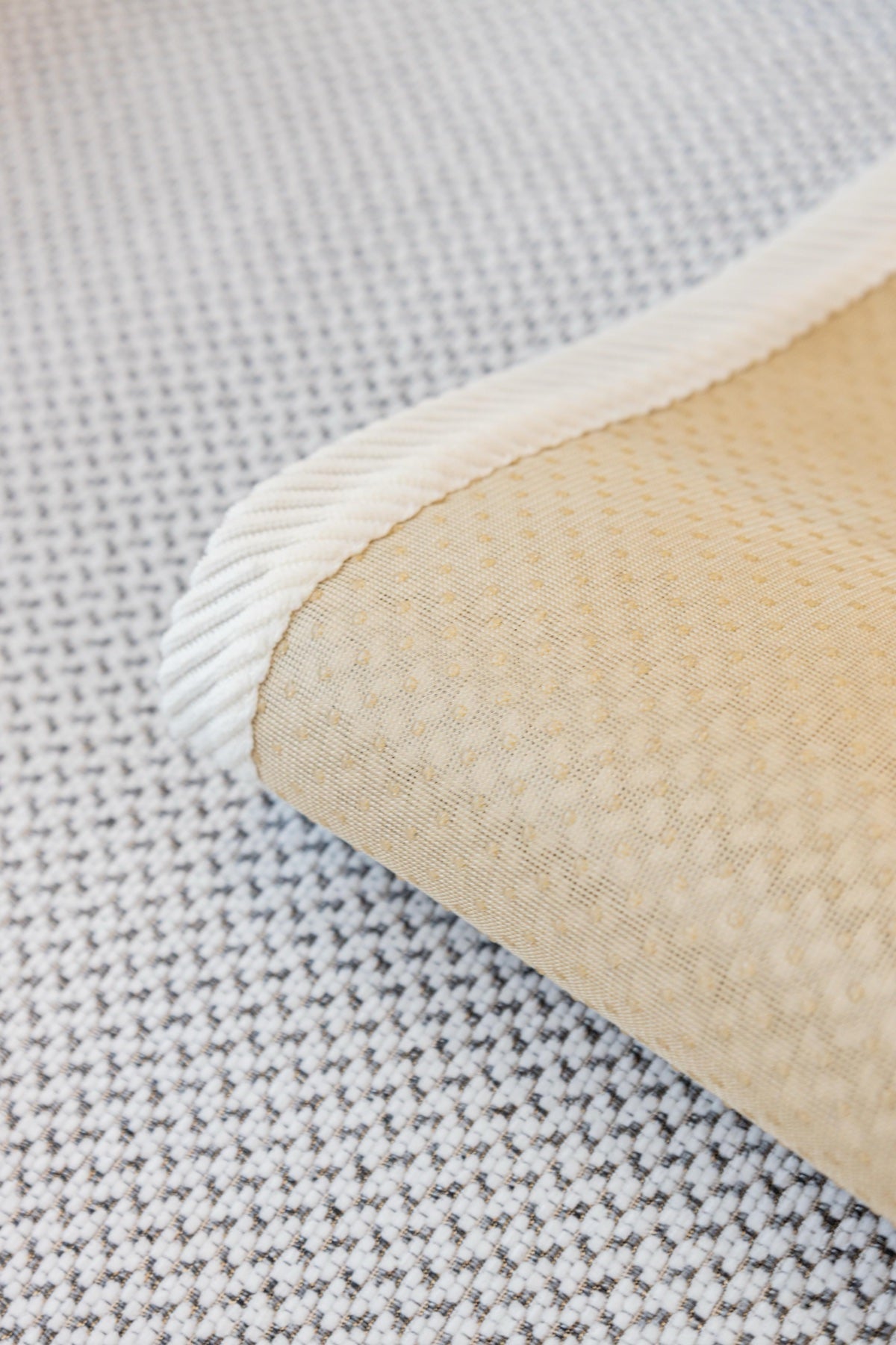 Decor Cedar Alessia Woven Chenille Sofa Seat Cover in Ivory Gray - detail image for chenille sofa cover pieces in United States