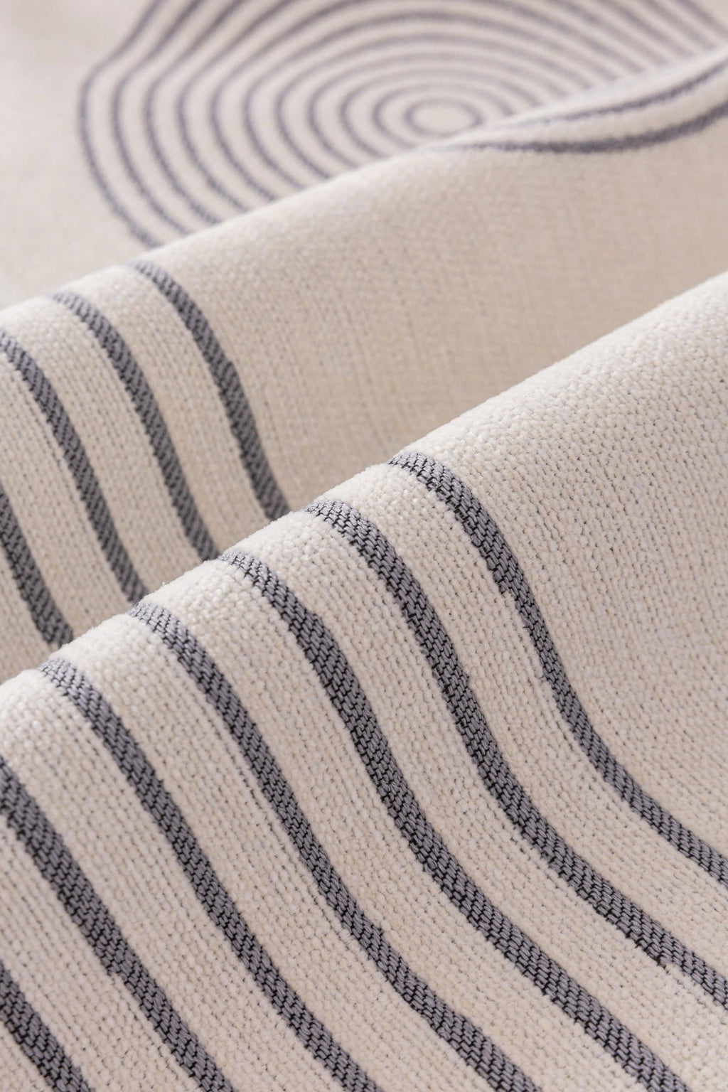 Decor Cedar Arcadia Arch Line Sofa Cover in Silver Gray - fabric texture detail image for water resistant patterned couch covers in United States