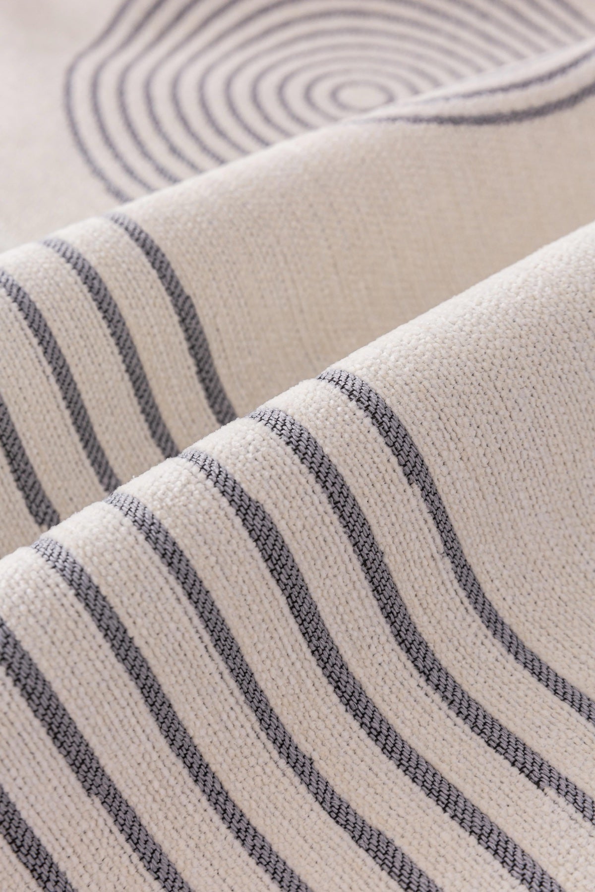 Decor Cedar Arcadia Arch Line Sofa Cover in Silver Gray - fabric texture detail image for water resistant patterned couch covers in United States