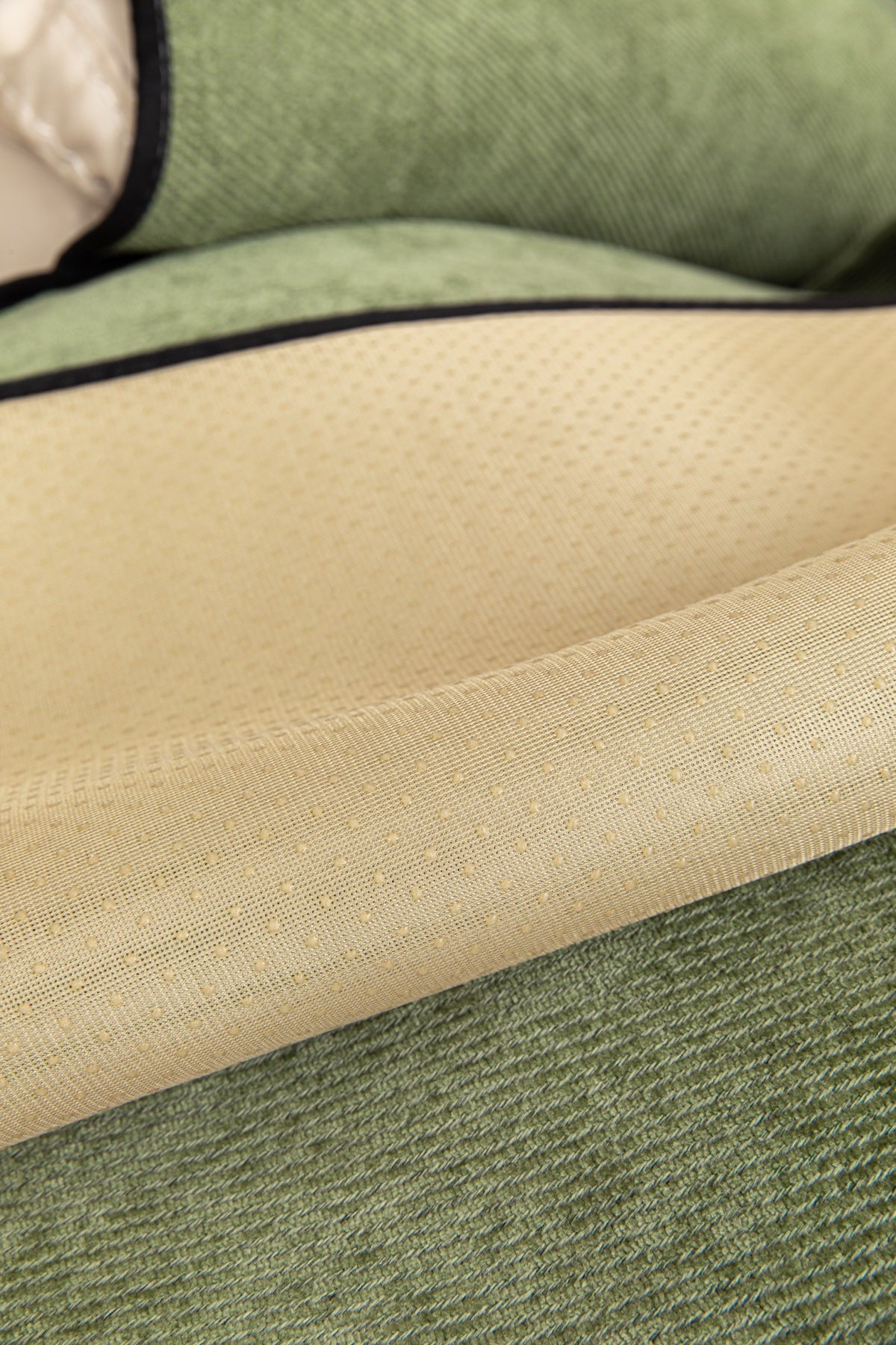 Decor Cedar Aria Textured Armchair Sofa Cover Pieces in Sage Green - non slip backing and edge finish for armchair sofa cover pieces in United States, image 8