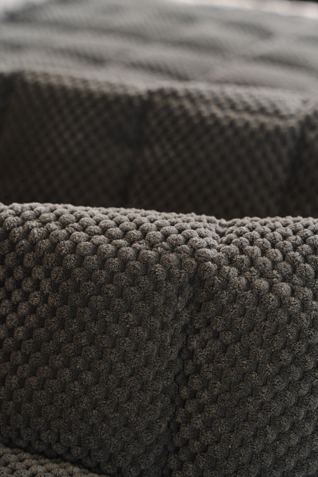Decor Cedar Aspen Quilted Sherpa Sofa Seat Cover in Charcoal Gray Sherpa - quilted fabric and sherpa edge detail for quilted sofa seat covers in United States