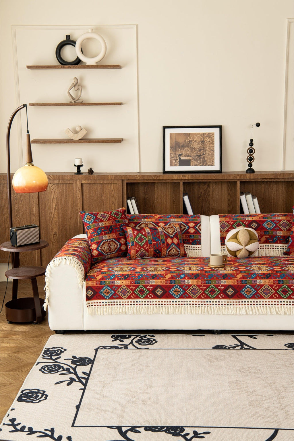 Decor Cedar Atlas Kilim Fringe Sofa Cover Piece - kilim sofa cover piece styling for kilim fringe sofa cover piece in United States, image 9
