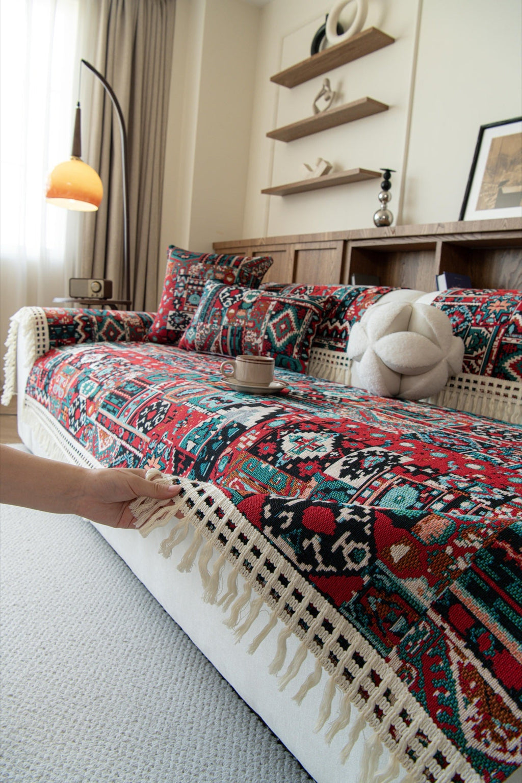 Decor Cedar Atlas Kilim Fringe Sofa Cover Piece - kilim sofa cover piece styling for kilim fringe sofa cover piece in United States, image 17