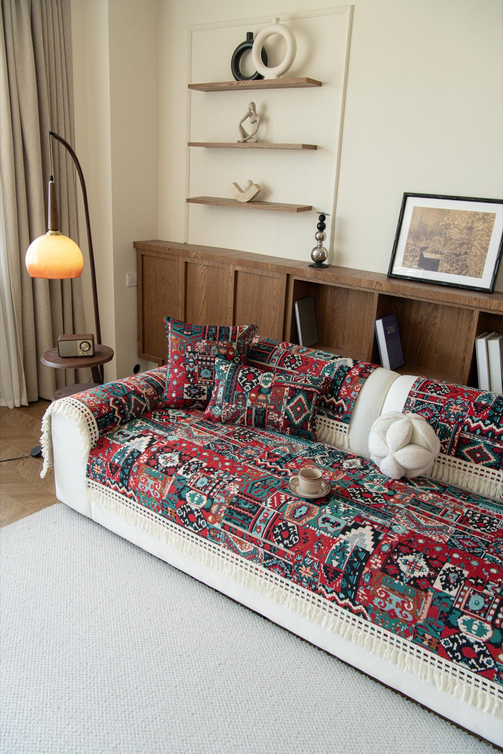 Decor Cedar Atlas Kilim Fringe Sofa Cover Piece - kilim sofa cover piece styling for kilim fringe sofa cover piece in United States, image 3