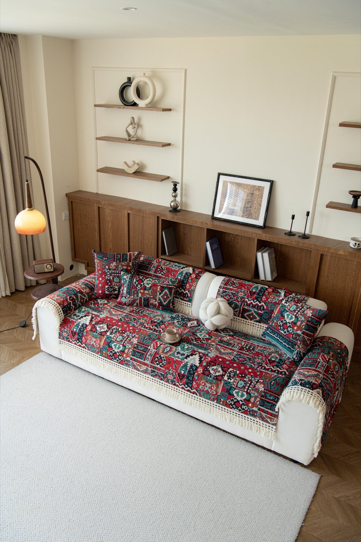 Decor Cedar Atlas Kilim Fringe Sofa Cover Piece - kilim sofa cover piece styling for kilim fringe sofa cover piece in United States, image 5