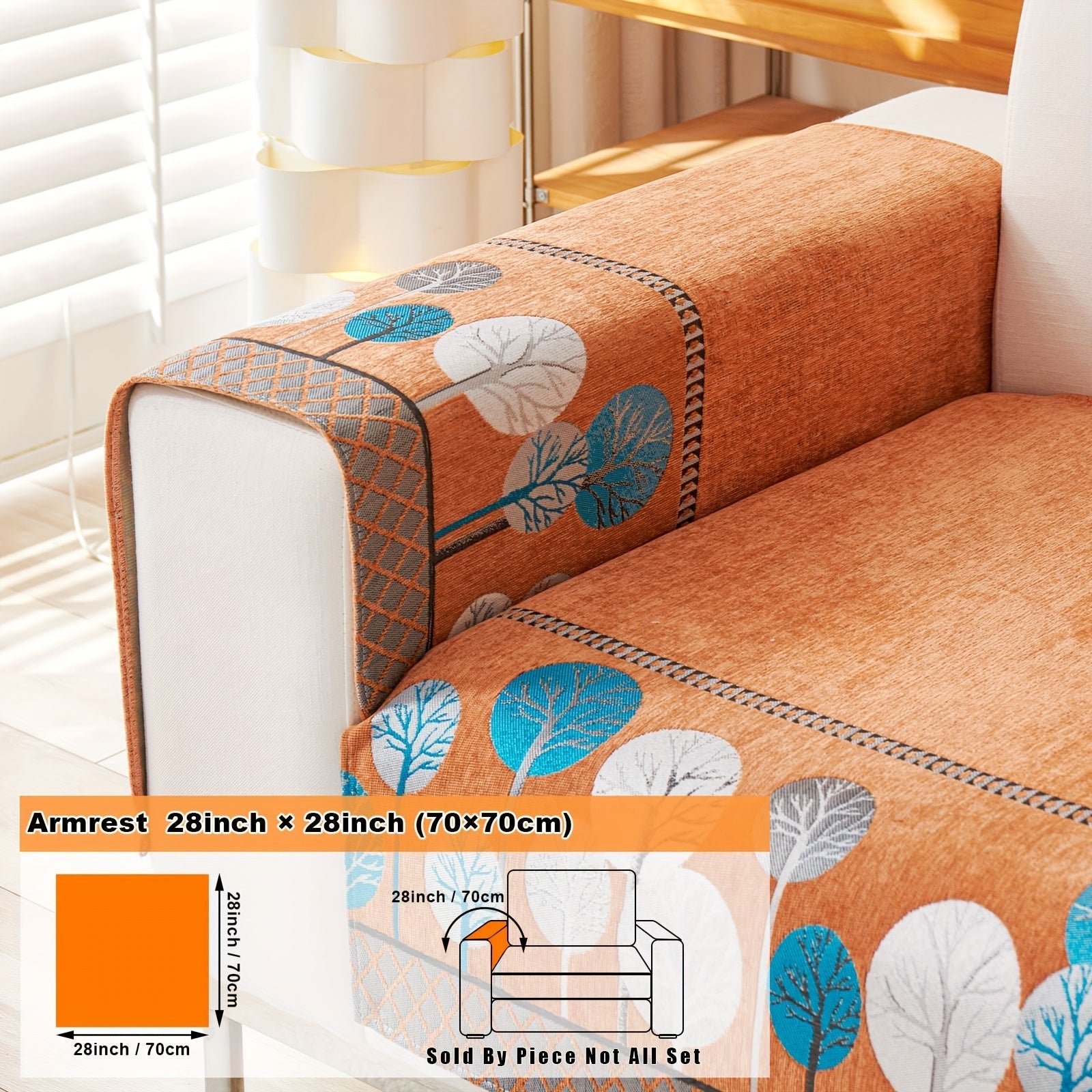 Decor Cedar Moonlit Jacquard Armchair Cover lifestyle product image for boho chair cover in United States