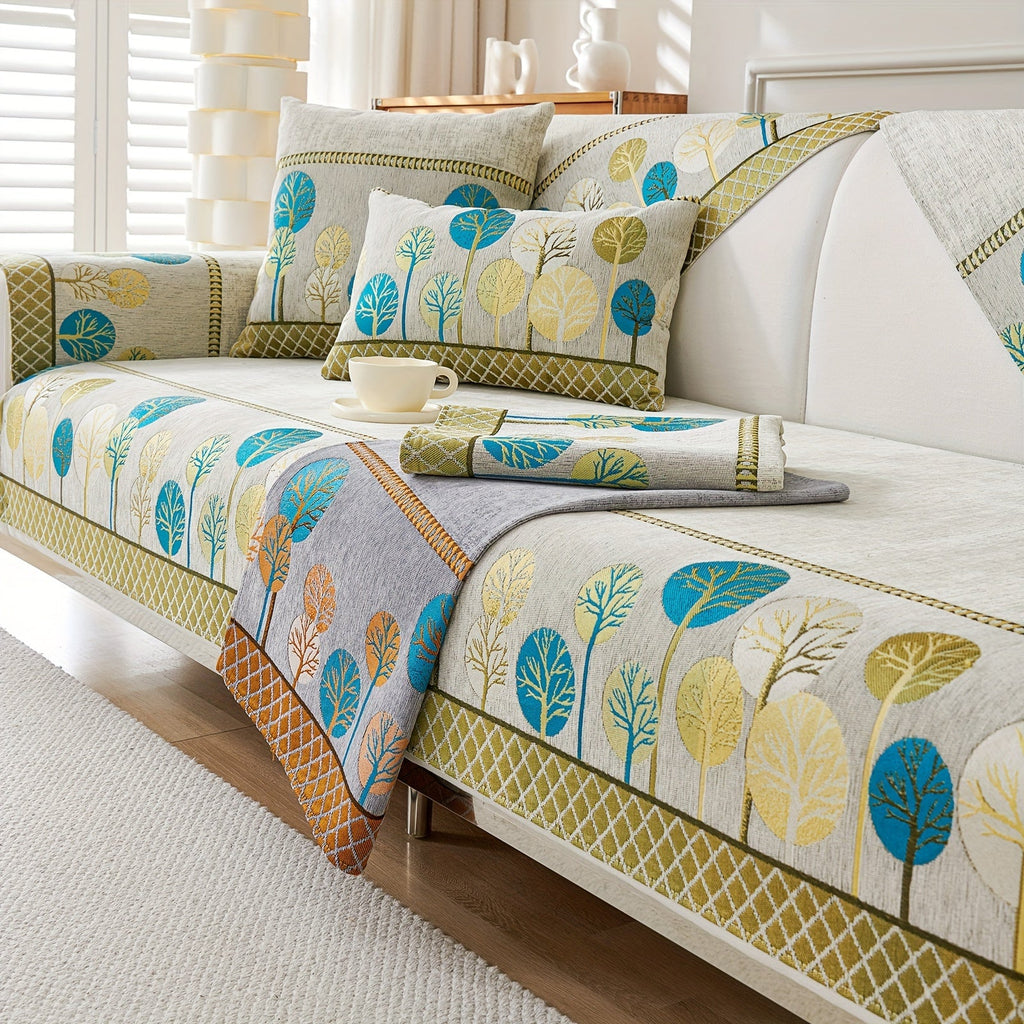 Decor Cedar Moonlit Jacquard Armchair Cover stretch sofa cover in United States - color and texture view 3
