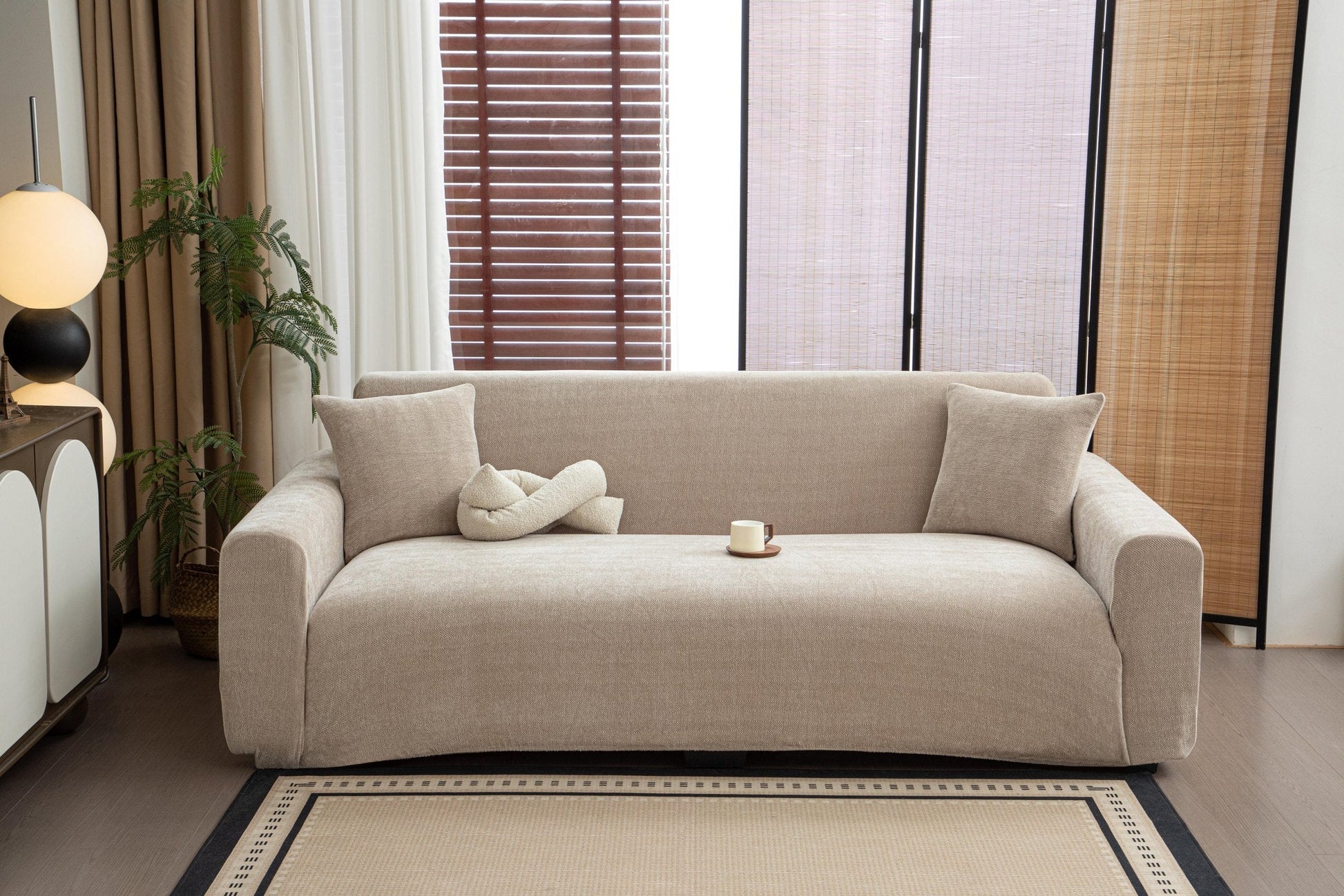 Decor Cedar Marlow Chenille Stretch Sofa Cover chenille sofa cover in United States - color and texture view 2
