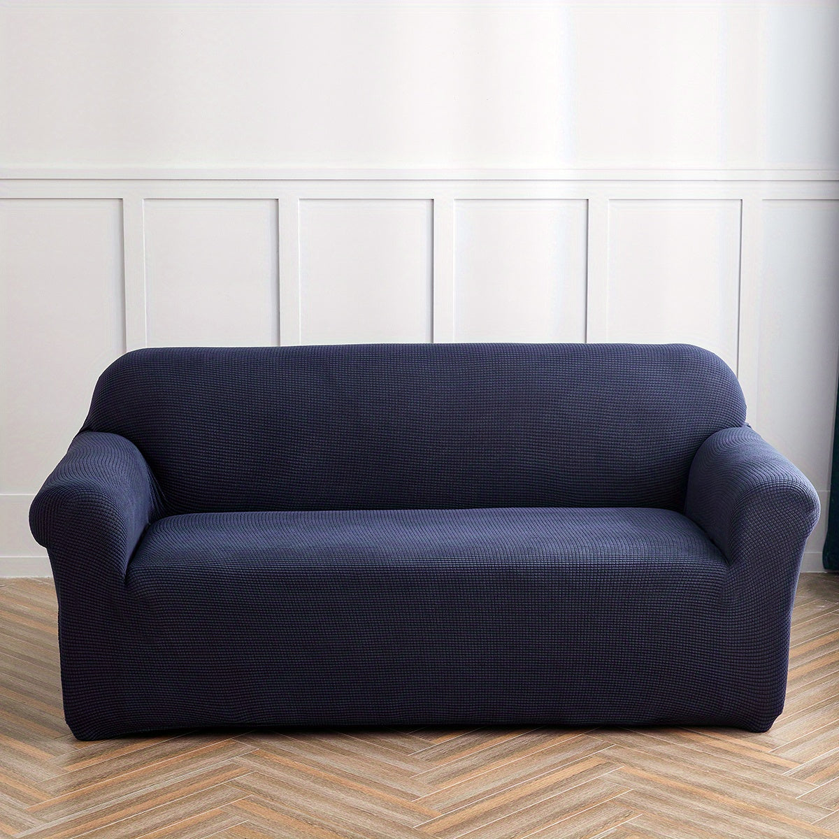 Decor Cedar Calma Plush All Season Sofa Cover lifestyle product image for stretch sofa cover in United States
