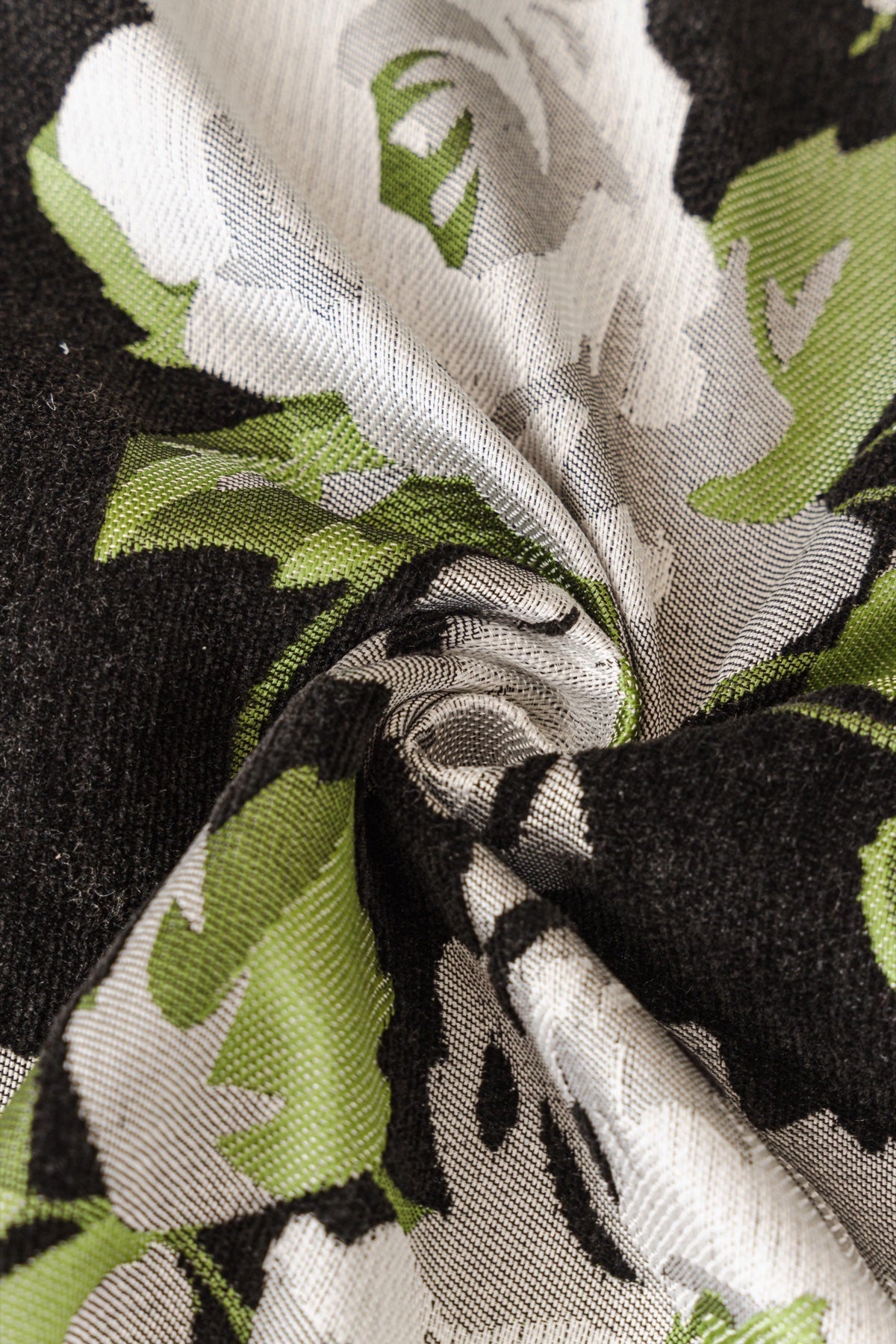 Decor Cedar Camellia Skirted Floral Sofa Throw Cover in Midnight Floral - floral fabric and skirt edge detail for floral sofa throw covers in United States