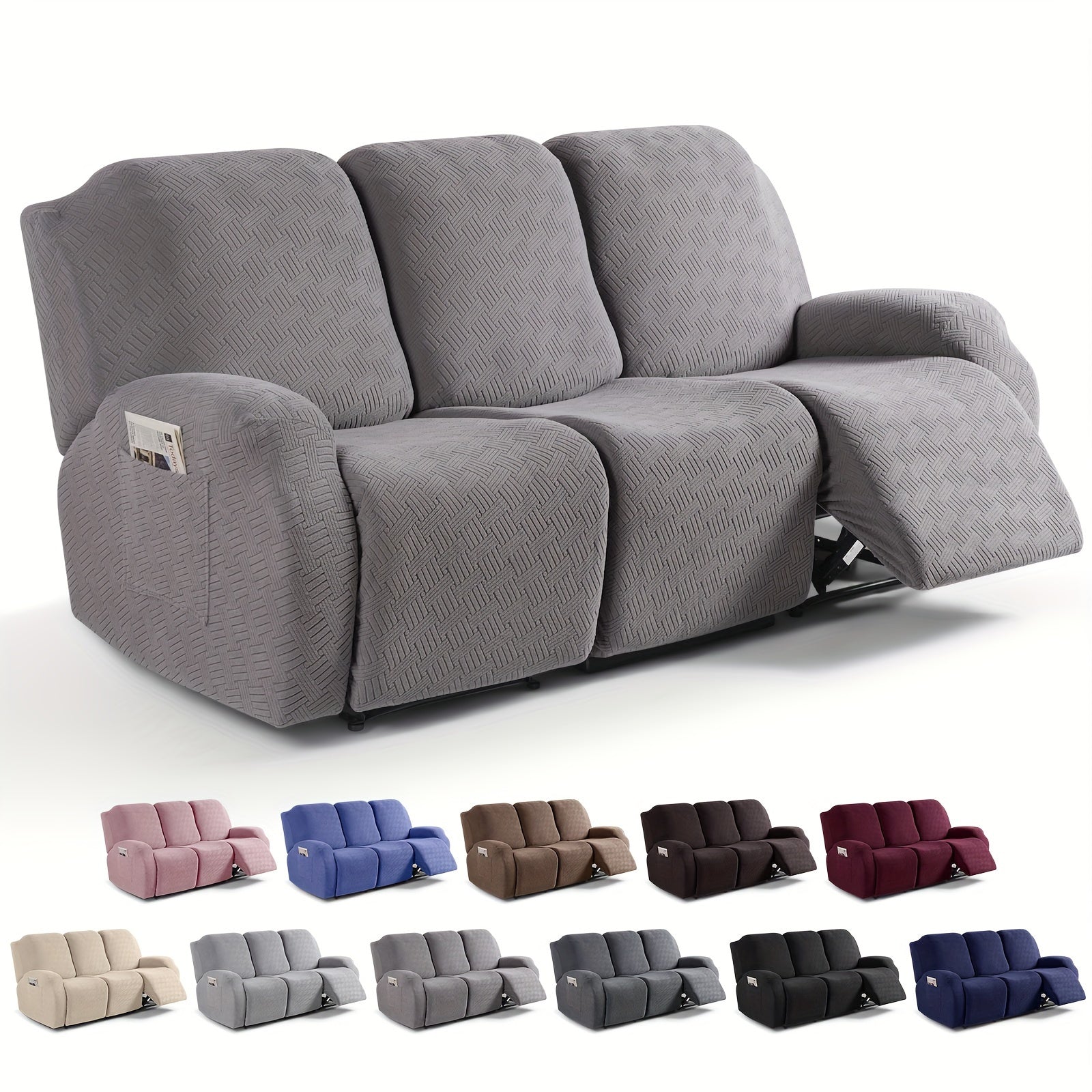 Decor Cedar Greyson Jacquard Recliner Cover lifestyle product image for jacquard recliner cover in United States