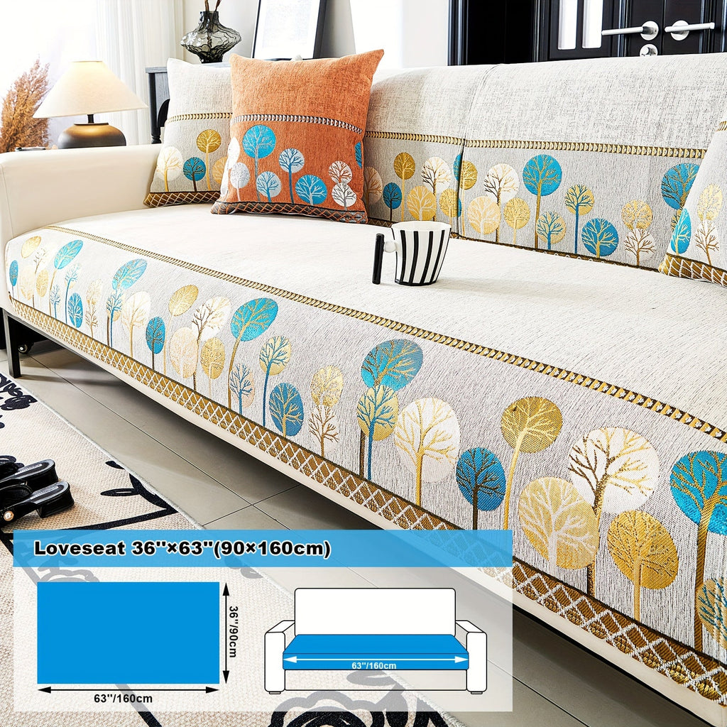Decor Cedar Sienna Boho Plush Sofa Cover lifestyle product image for boho sofa cover in United States