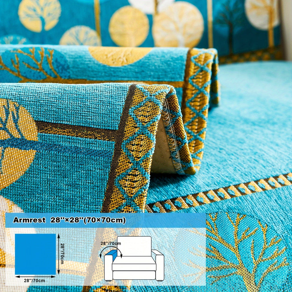Decor Cedar Sienna Boho Plush Sofa Cover lifestyle product image for boho sofa cover in United States
